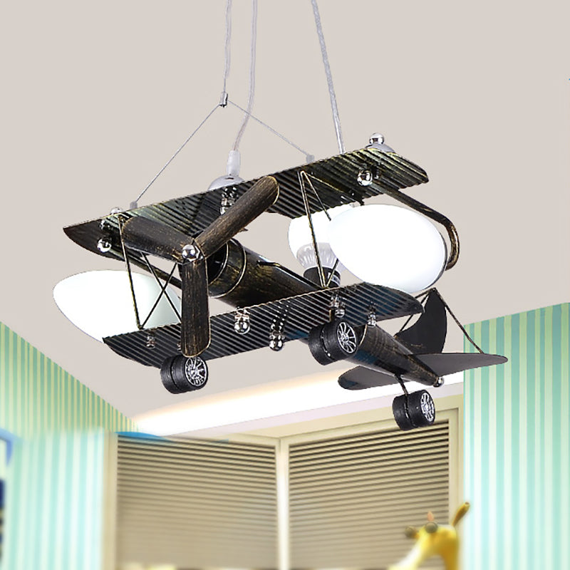 Modern Fighter Plane Hanging Lights Metal Chandelier for Kids - Rebooters