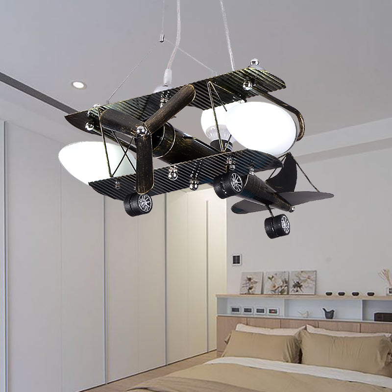 Modern Fighter Plane Hanging Lights Metal Chandelier for Kids - Rebooters