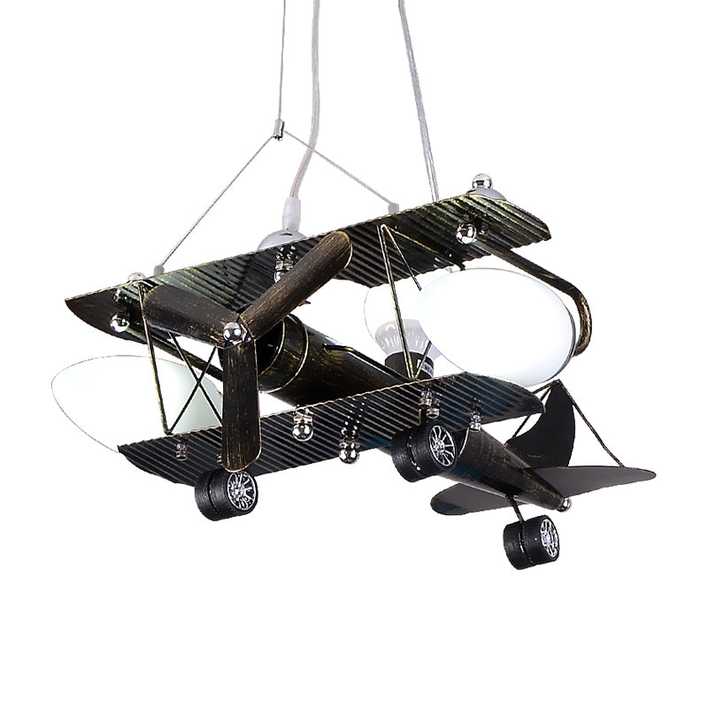 Modern Fighter Plane Hanging Lights Metal Chandelier for Kids - Rebooters