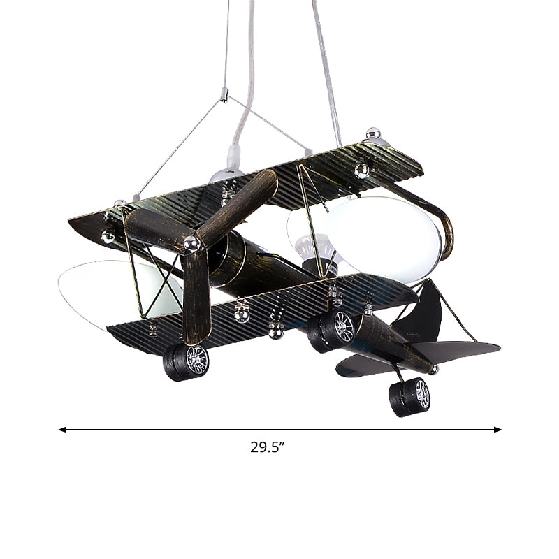 Modern Fighter Plane Hanging Lights Metal Chandelier for Kids - Rebooters