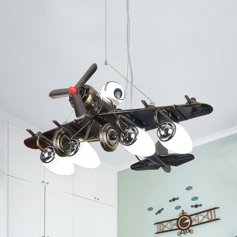 Modern Fighter Plane Hanging Lights Metal Chandelier for Kids - Rebooters