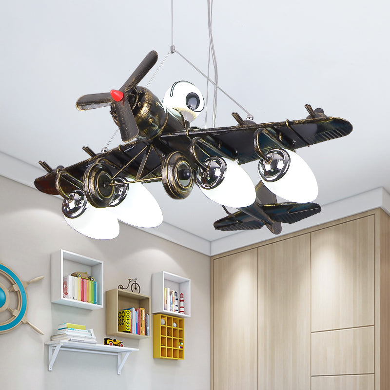 Modern Fighter Plane Hanging Lights Metal Chandelier for Kids - Rebooters