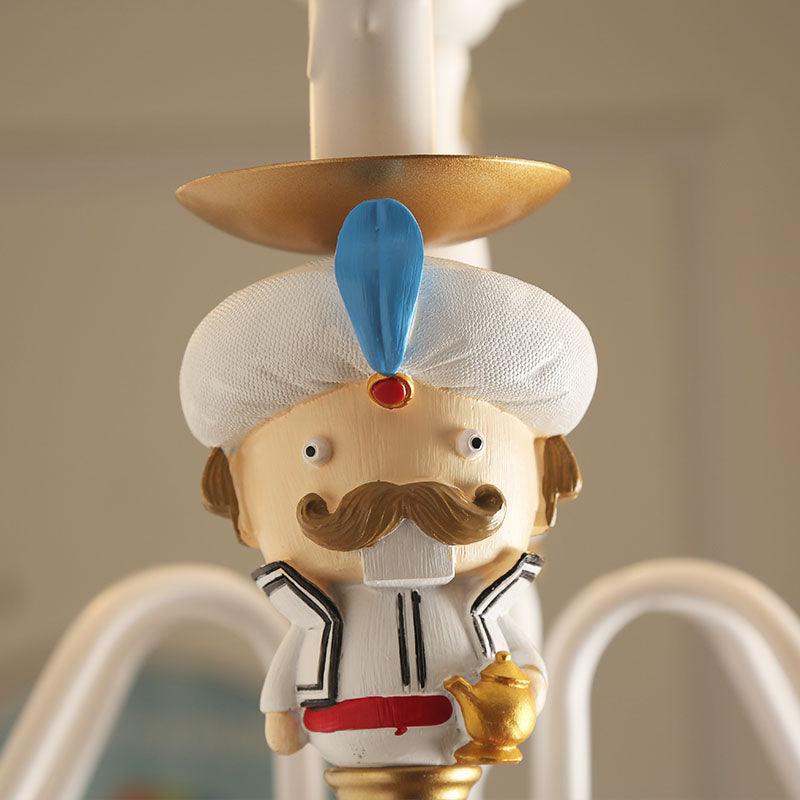 White Cartoon Man Hanging Lights Metal Lovely Chandelier - Rebooters