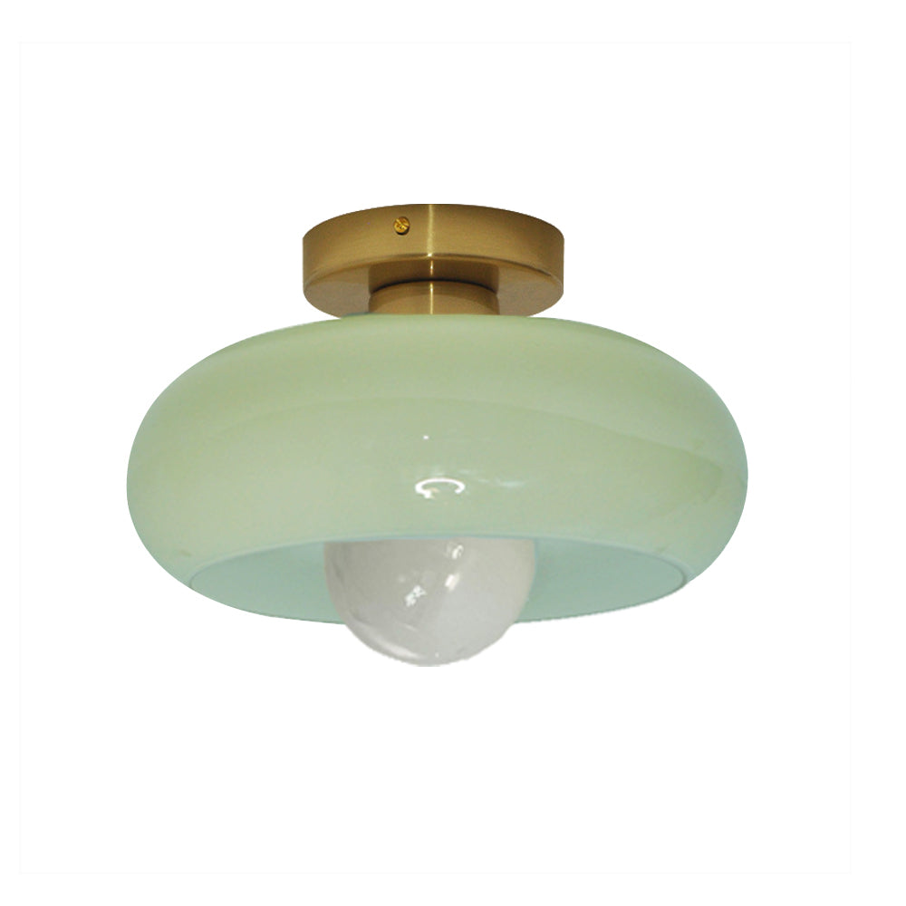 Mid Century Glass Modern Flush Mount Ceiling Light Fixture - Rebooters