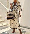 Kinslee Women's Kaftan Dress with Flowy Fit and Embroidery - Rebooters -Women's Dresses