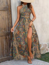 Emmie Women's Long Paisley-Print Dress with Open Back Rebooters Maxi Women's Dresses