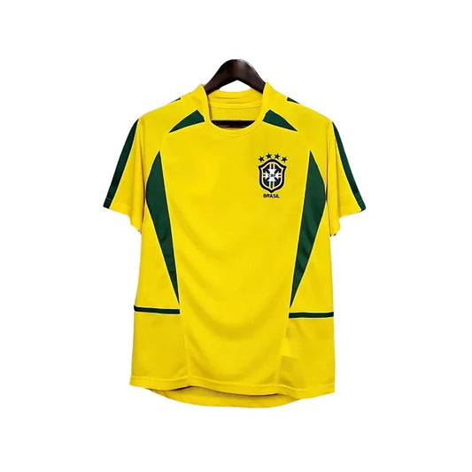 2002 Brazil Home Kit Premium Quality Limited Edition Jersey Retro Yellow