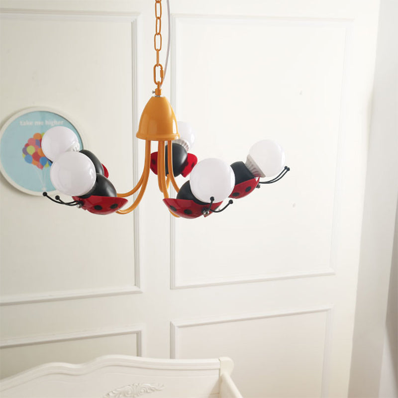 Lady Beetle Bedroom Hanging Chandelier Glass Pendant Lights - Rebooters