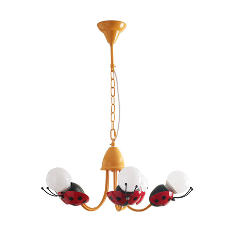 Lady Beetle Bedroom Hanging Chandelier Glass Pendant Lights - Rebooters