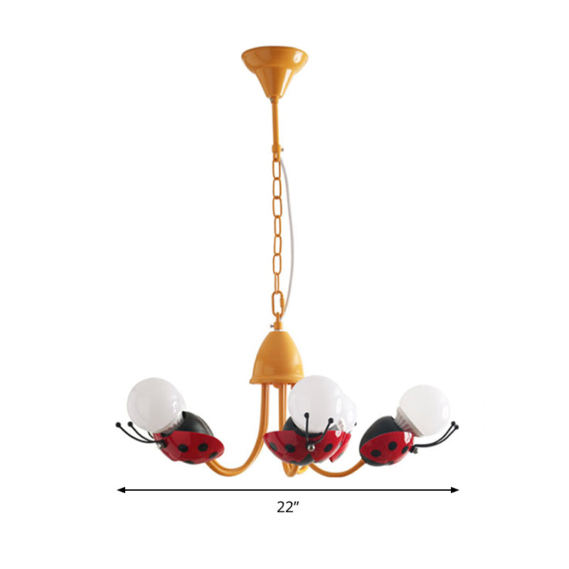 Lady Beetle Bedroom Hanging Chandelier Glass Pendant Lights - Rebooters