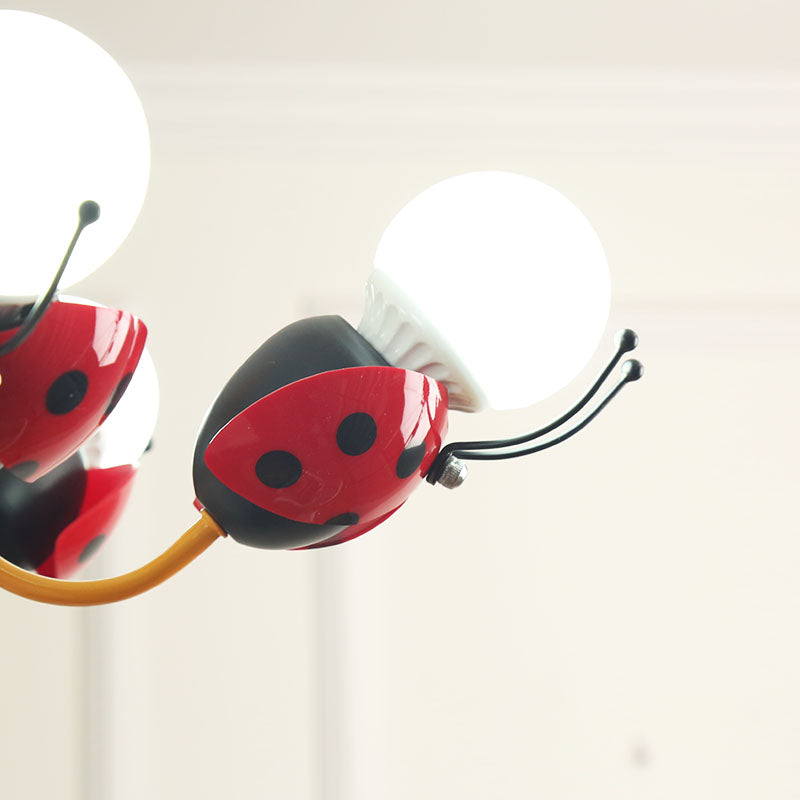 Lady Beetle Bedroom Hanging Chandelier Glass Pendant Lights - Rebooters