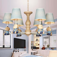 Animal-Themed Monkey Hanging Light Chandelier in Blue - Rebooters