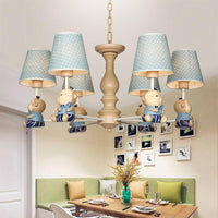 Animal-Themed Monkey Hanging Light Chandelier in Blue - Rebooters