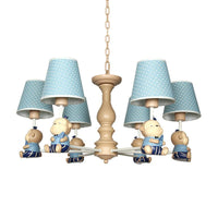Animal-Themed Monkey Hanging Light Chandelier in Blue - Rebooters