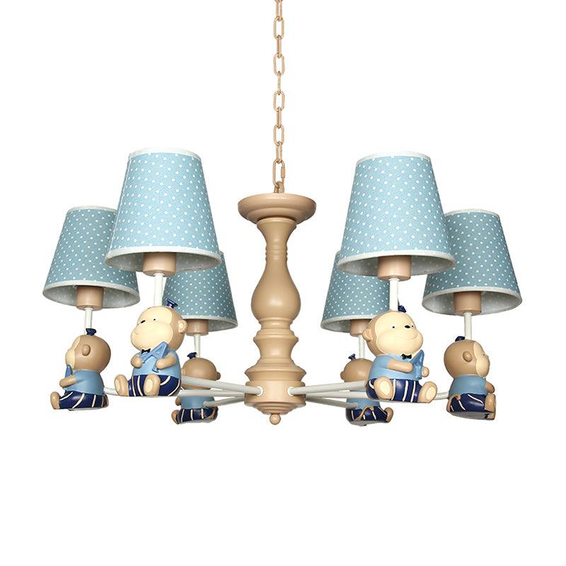 Animal-Themed Monkey Hanging Light Chandelier in Blue - Rebooters