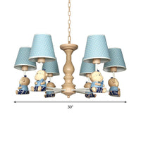 Animal-Themed Monkey Hanging Light Chandelier in Blue - Rebooters