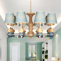 Animal-Themed Monkey Hanging Light Chandelier in Blue - Rebooters
