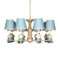 Animal-Themed Monkey Hanging Light Chandelier in Blue - Rebooters