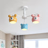Kid Bedroom Animal Pendant Lighting Metal Cartoon Multi Color Hanging Ornaments - Rebooters