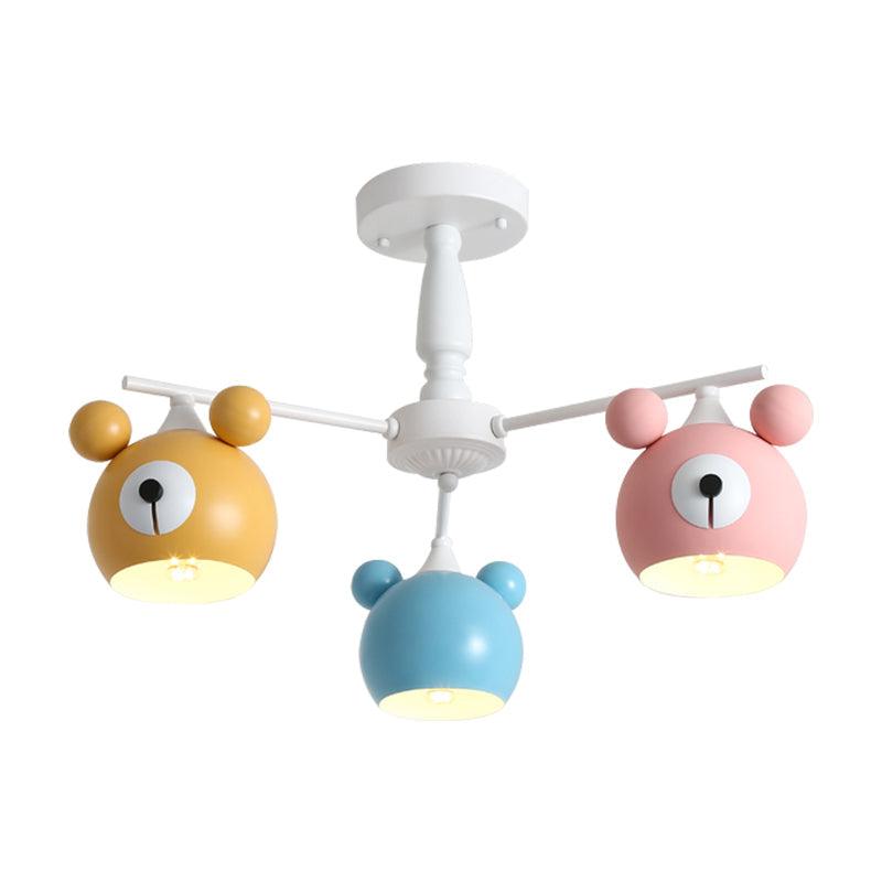 Kid Bedroom Animal Pendant Lighting Metal Cartoon Multi Color Hanging Ornaments - Rebooters