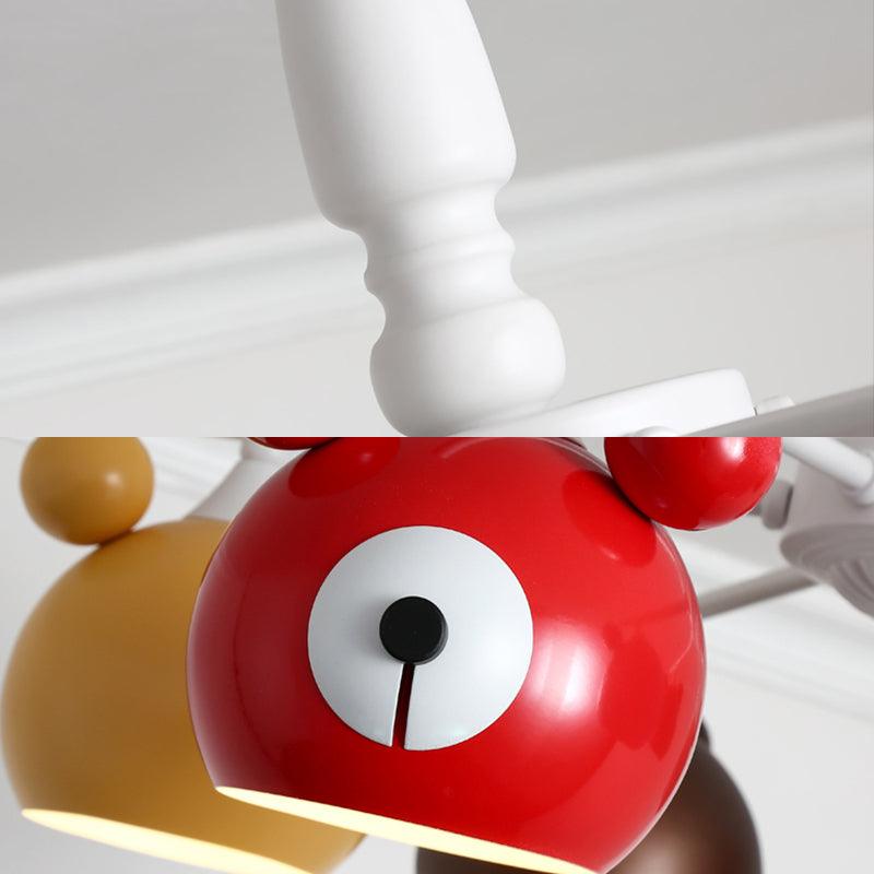 Kid Bedroom Animal Pendant Lighting Metal Cartoon Multi Color Hanging Ornaments - Rebooters