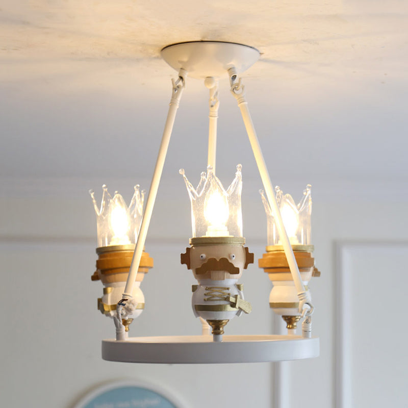 Resin King Hanging Light Cartoon Chandelier for Kids Room - Rebooters
