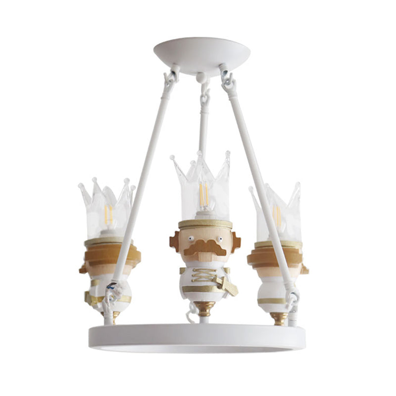 Resin King Hanging Light Cartoon Chandelier for Kids Room - Rebooters