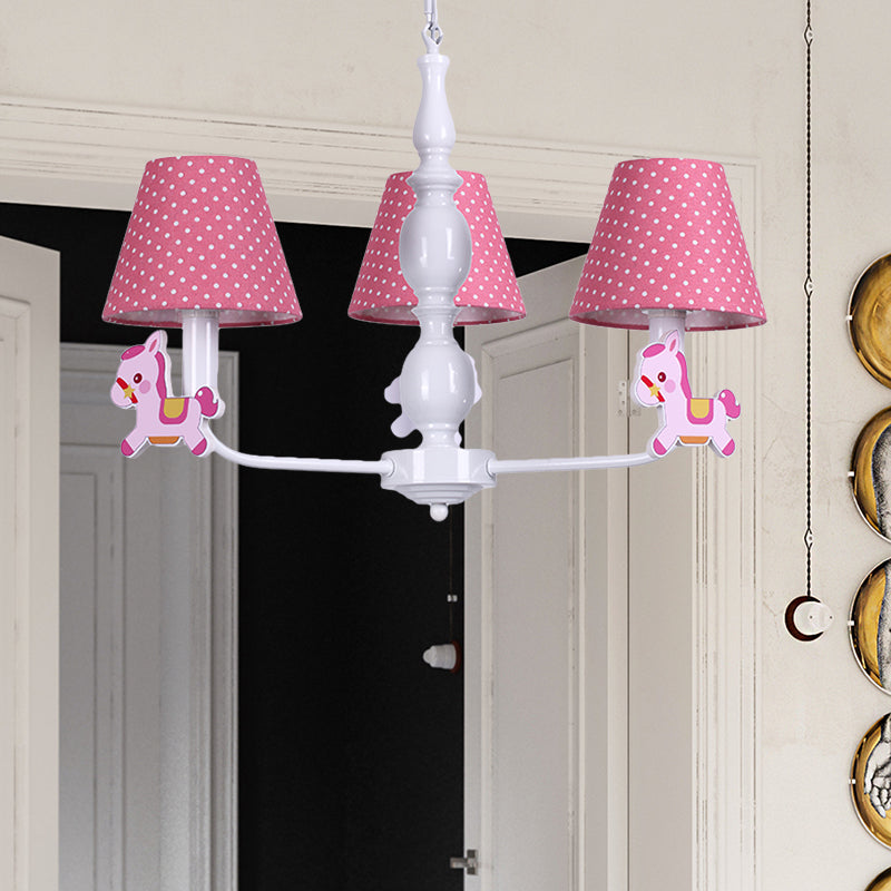 Nordic Tapered Shade Hanging Chandelier Fabric Lights - Rebooters
