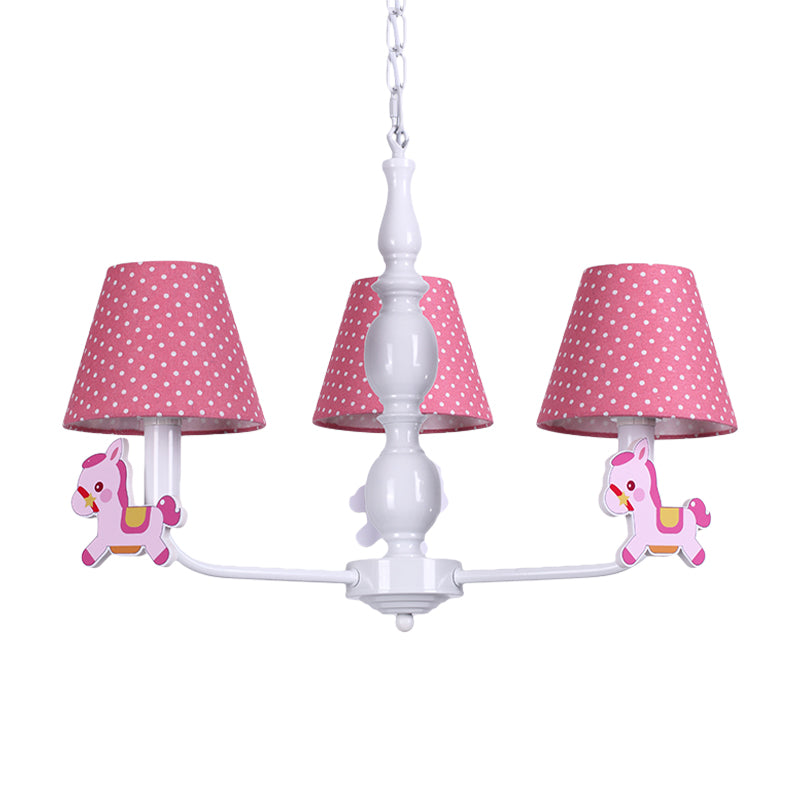 Nordic Tapered Shade Hanging Chandelier Fabric Lights - Rebooters