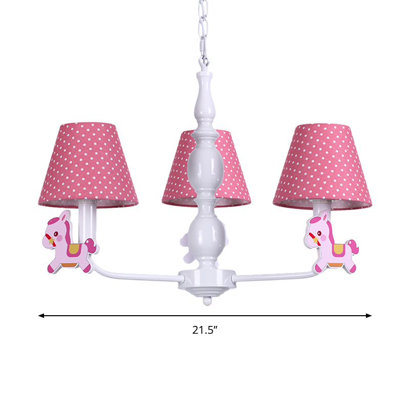 Nordic Tapered Shade Hanging Chandelier Fabric Lights - Rebooters
