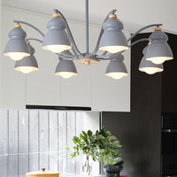 Bedroom Gourd Pendant Chandelier Lamp Metal Modern Design - Rebooters