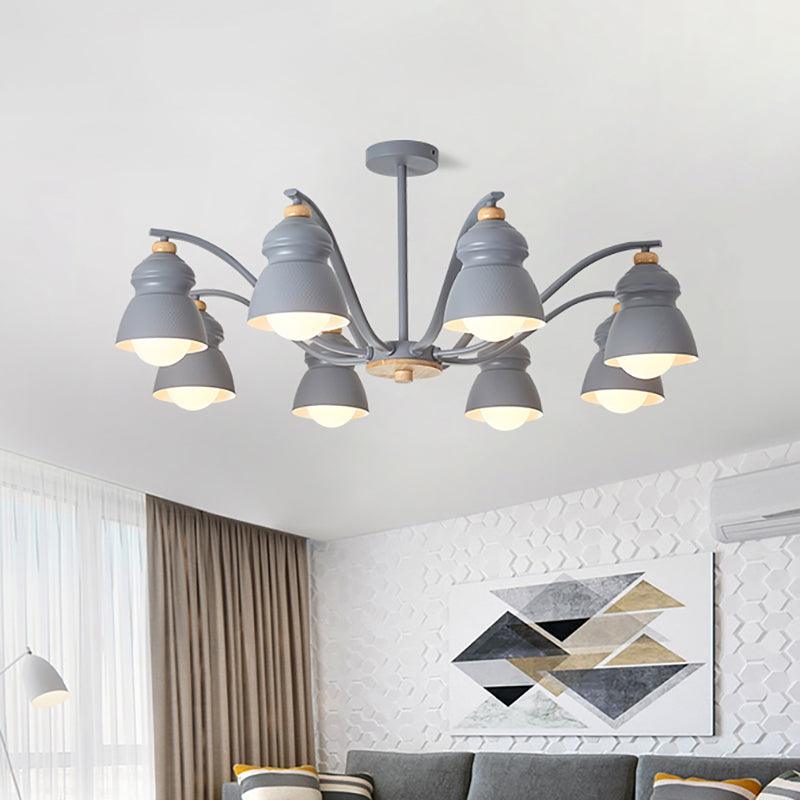 Bedroom Gourd Pendant Chandelier Lamp Metal Modern Design - Rebooters