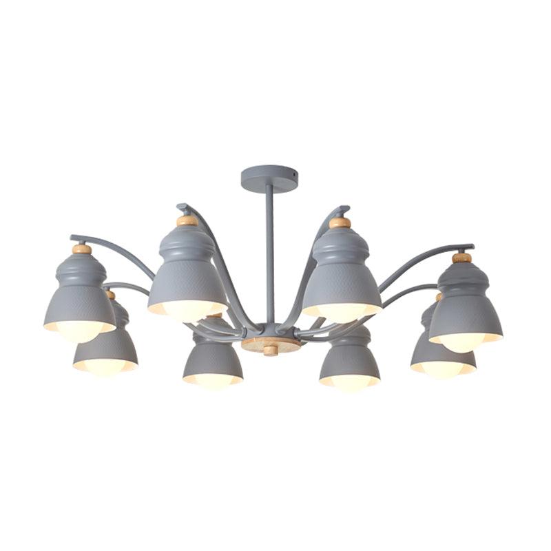 Bedroom Gourd Pendant Chandelier Lamp Metal Modern Design - Rebooters