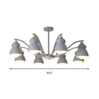 Bedroom Gourd Pendant Chandelier Lamp Metal Modern Design - Rebooters