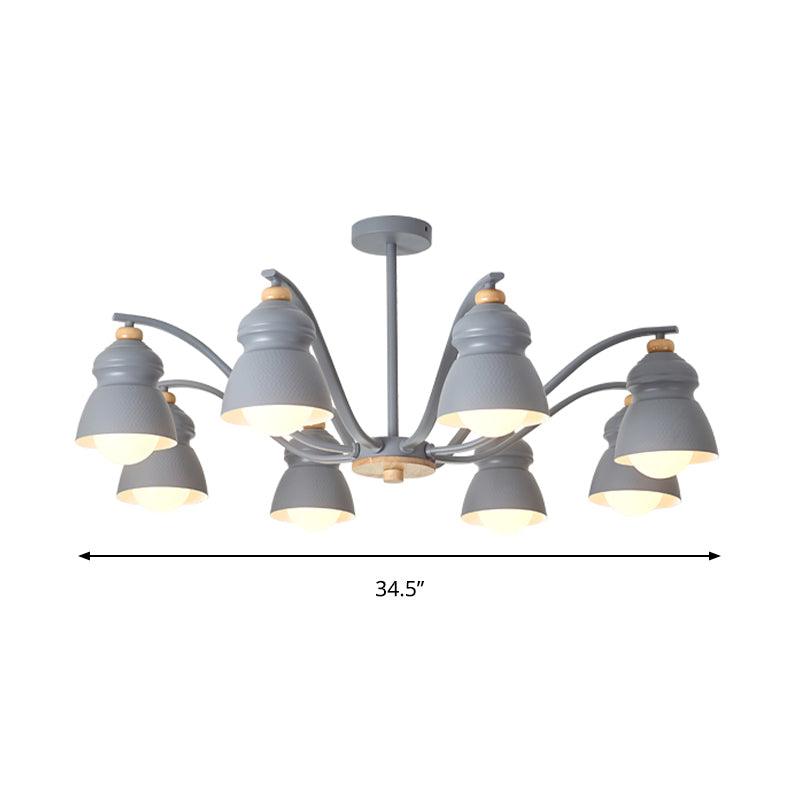 Bedroom Gourd Pendant Chandelier Lamp Metal Modern Design - Rebooters