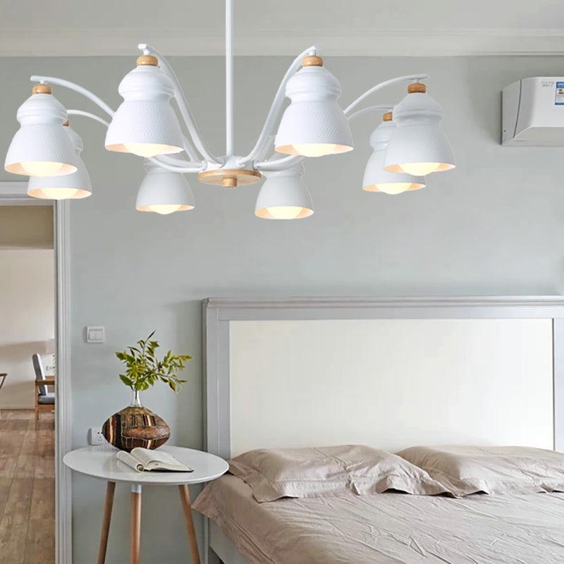Bedroom Gourd Pendant Chandelier Lamp Metal Modern Design - Rebooters