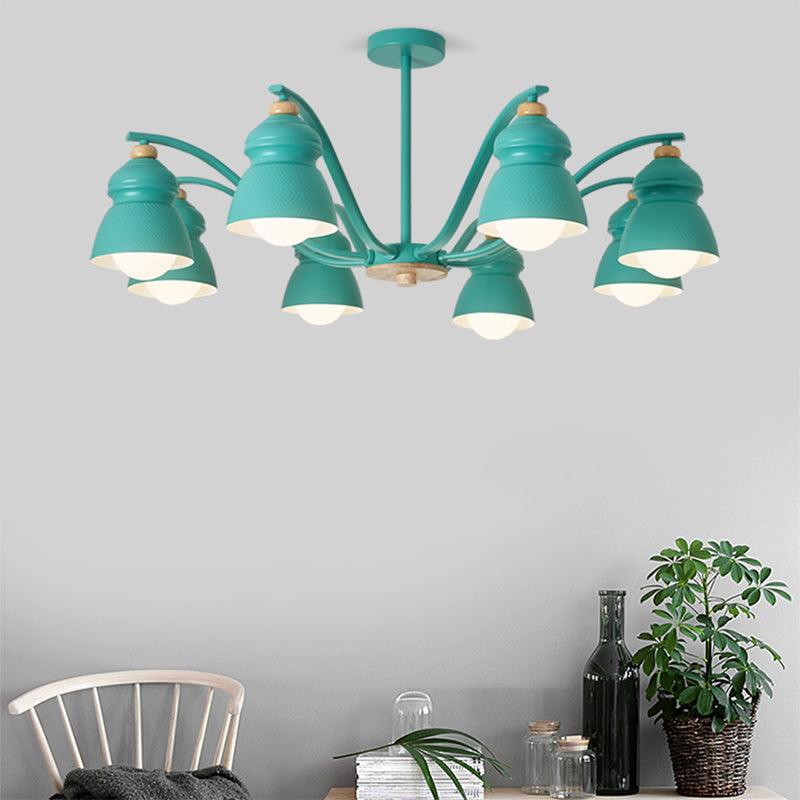 Bedroom Gourd Pendant Chandelier Lamp Metal Modern Design - Rebooters