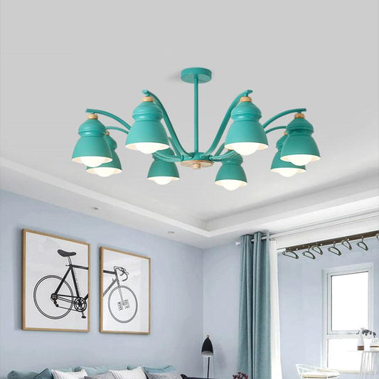 Bedroom Gourd Pendant Chandelier Lamp Metal Modern Design - Rebooters