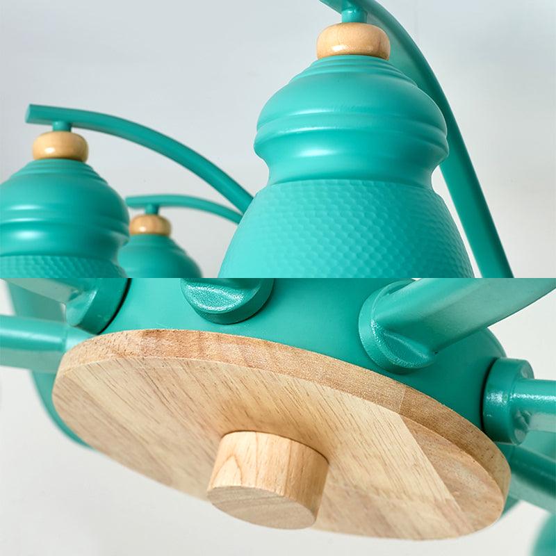 Bedroom Gourd Pendant Chandelier Lamp Metal Modern Design - Rebooters