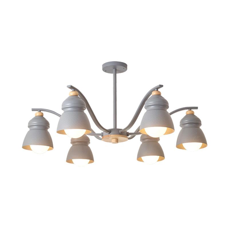 Bedroom Gourd Pendant Chandelier Lamp Metal Modern Design - Rebooters