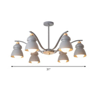 Bedroom Gourd Pendant Chandelier Lamp Metal Modern Design - Rebooters