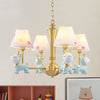 Contemporary Tapered Shade Hanging Light Fixture with Deer Chandelier for Living Room - Rebooters