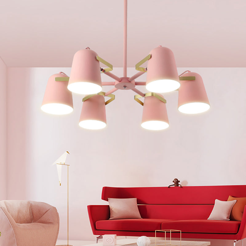 Bell Shade Living Room Hanging Lighting Iron Modern Fashion Pendant Chandelier - Rebooters