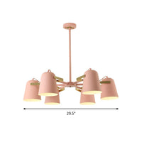 Bell Shade Living Room Hanging Lighting Iron Modern Fashion Pendant Chandelier - Rebooters