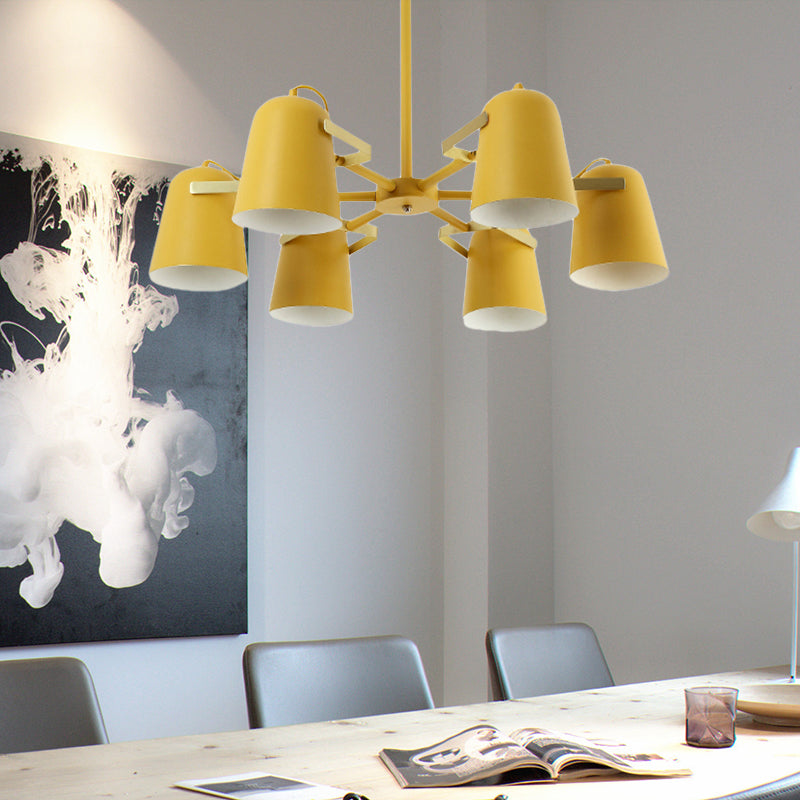 Bell Shade Living Room Hanging Lighting Iron Modern Fashion Pendant Chandelier - Rebooters