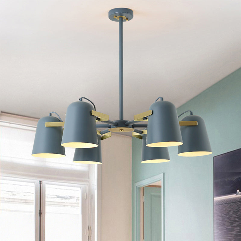 Bell Shade Living Room Hanging Lighting Iron Modern Fashion Pendant Chandelier - Rebooters
