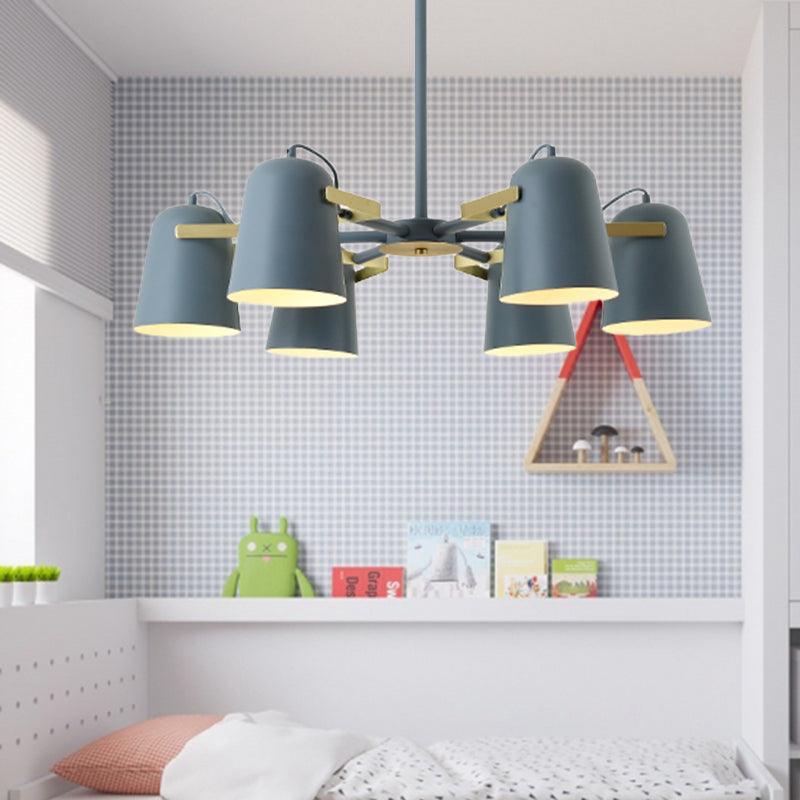 Bell Shade Living Room Hanging Lighting Iron Modern Fashion Pendant Chandelier - Rebooters