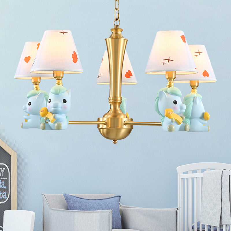 Fabric Tapered Shade Hanging Ceiling Lamp Nordic Light Fixture - Rebooters