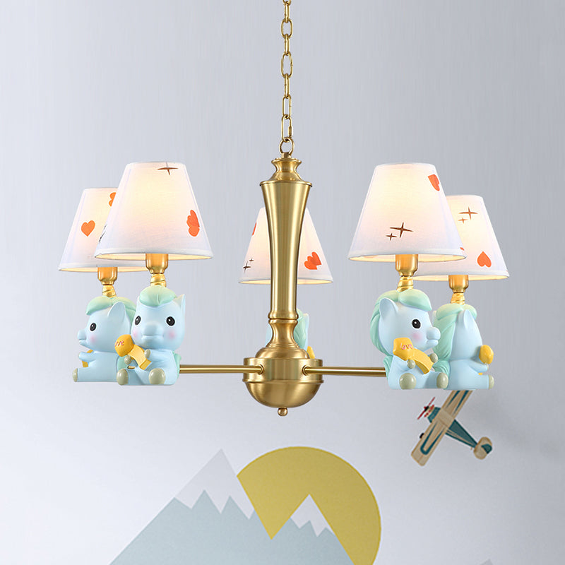 Fabric Tapered Shade Hanging Ceiling Lamp Nordic Light Fixture - Rebooters