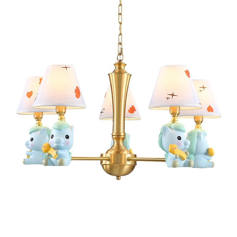 Fabric Tapered Shade Hanging Ceiling Lamp Nordic Light Fixture - Rebooters